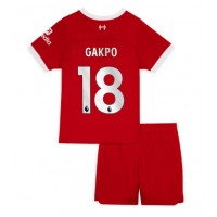 Liverpool Cody Gakpo #18 Replika babykläder Hemmaställ Barn 2023-24 Kortärmad (+ korta byxor)